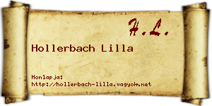 Hollerbach Lilla névjegykártya